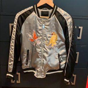 Japanese satin bomber jacket
